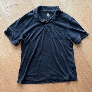 Club Room Black Short Sleeve Polo Shirt